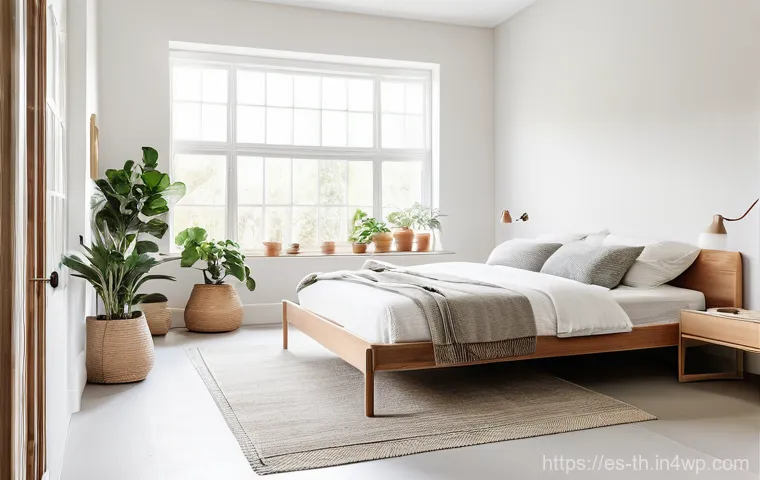 물성매력 디자인의 예술적 접근 - "A high-resolution interior photograph of an elegant and serene home office or study, showcasing dee...