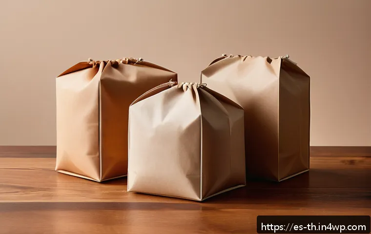 물성매력 디자인을 위한 경쟁 분석 - A detailed close-up of three eco-friendly packaging materials displayed side by side on a wooden tab...