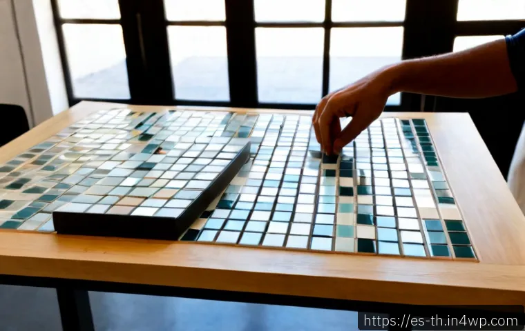 물성매력 디자인을 위한 연구 자료 - Photorealistic industrial design research desk in a contemporary Barcelona studio, neatly arranged t...