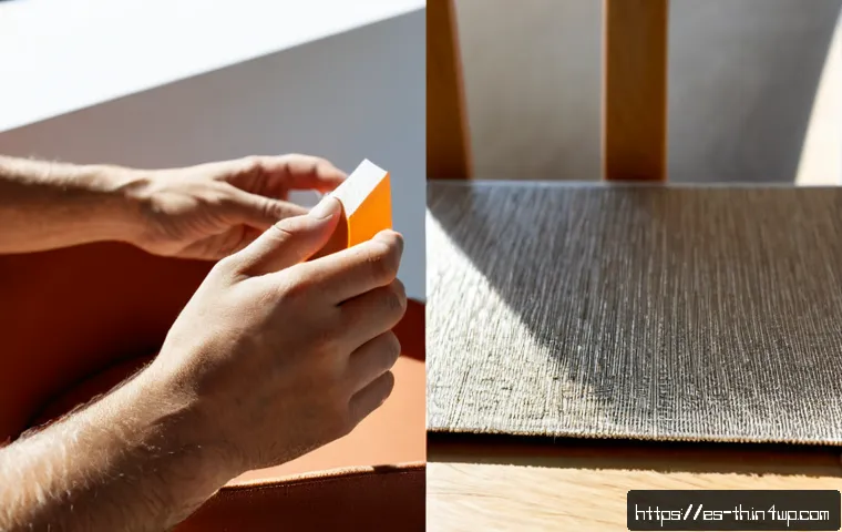 물성매력 디자인이란 무엇인가 - Photorealistic product design studio in Barcelona, a designer’s hands comparing tactile material sam...